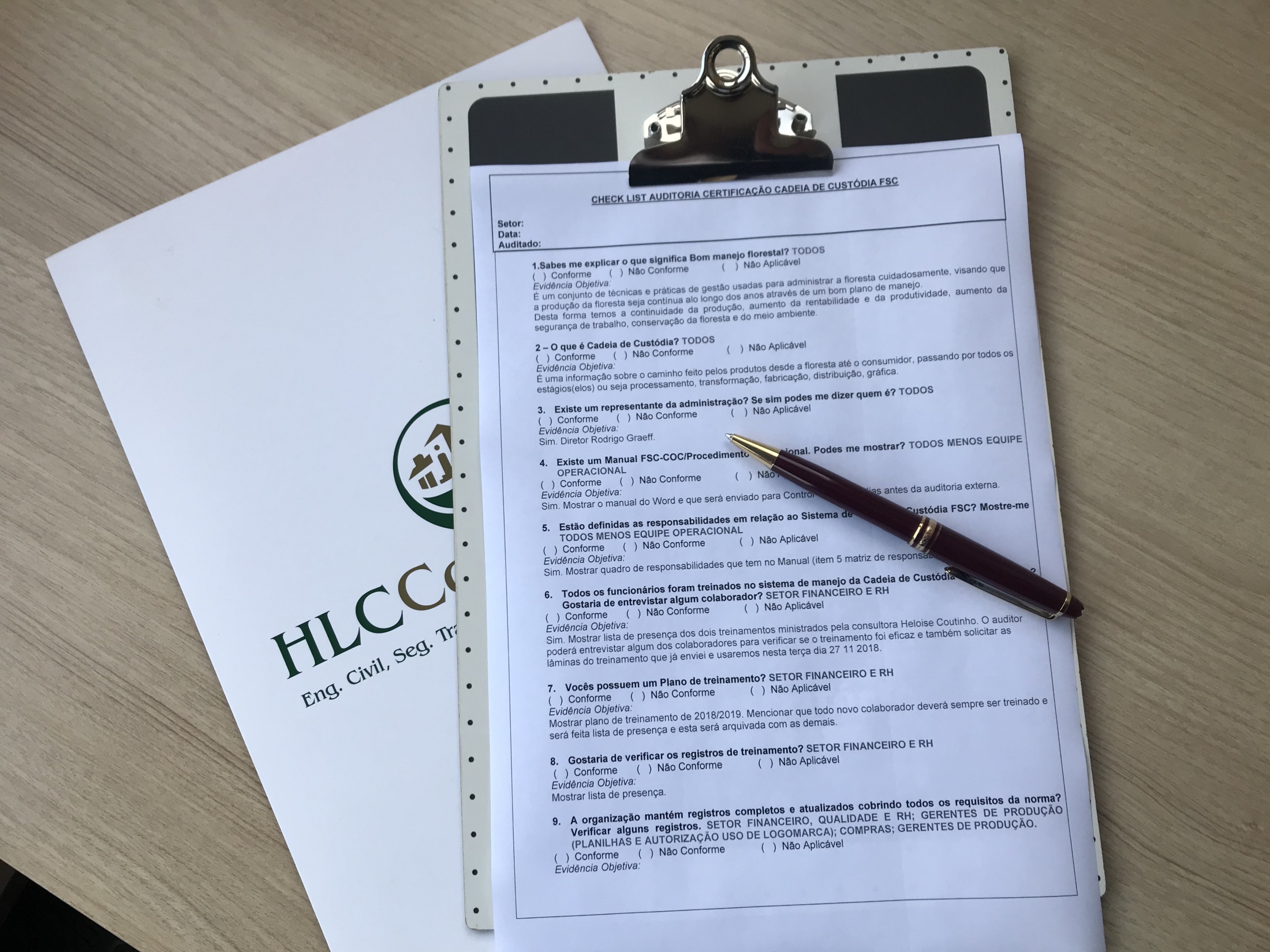 certificação check list auditoria interna fsc certificacao check list auditoria interna fsc - HLC Consultoria